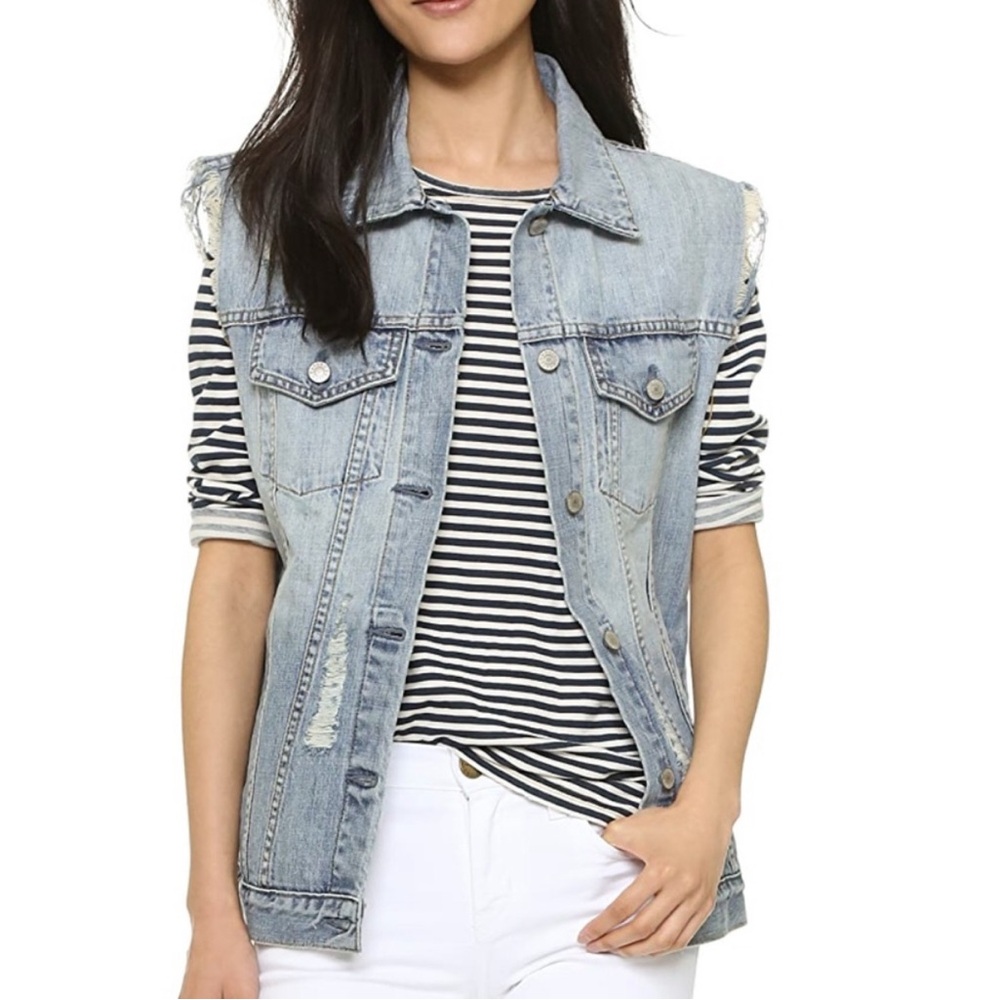 Rails Distressed Beckett Denim Vest